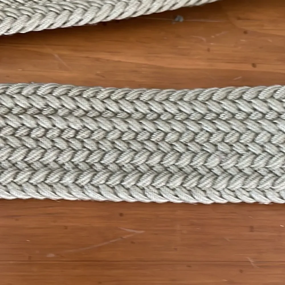 Men’s Tan Woven Belt with Silver Toned Buckle